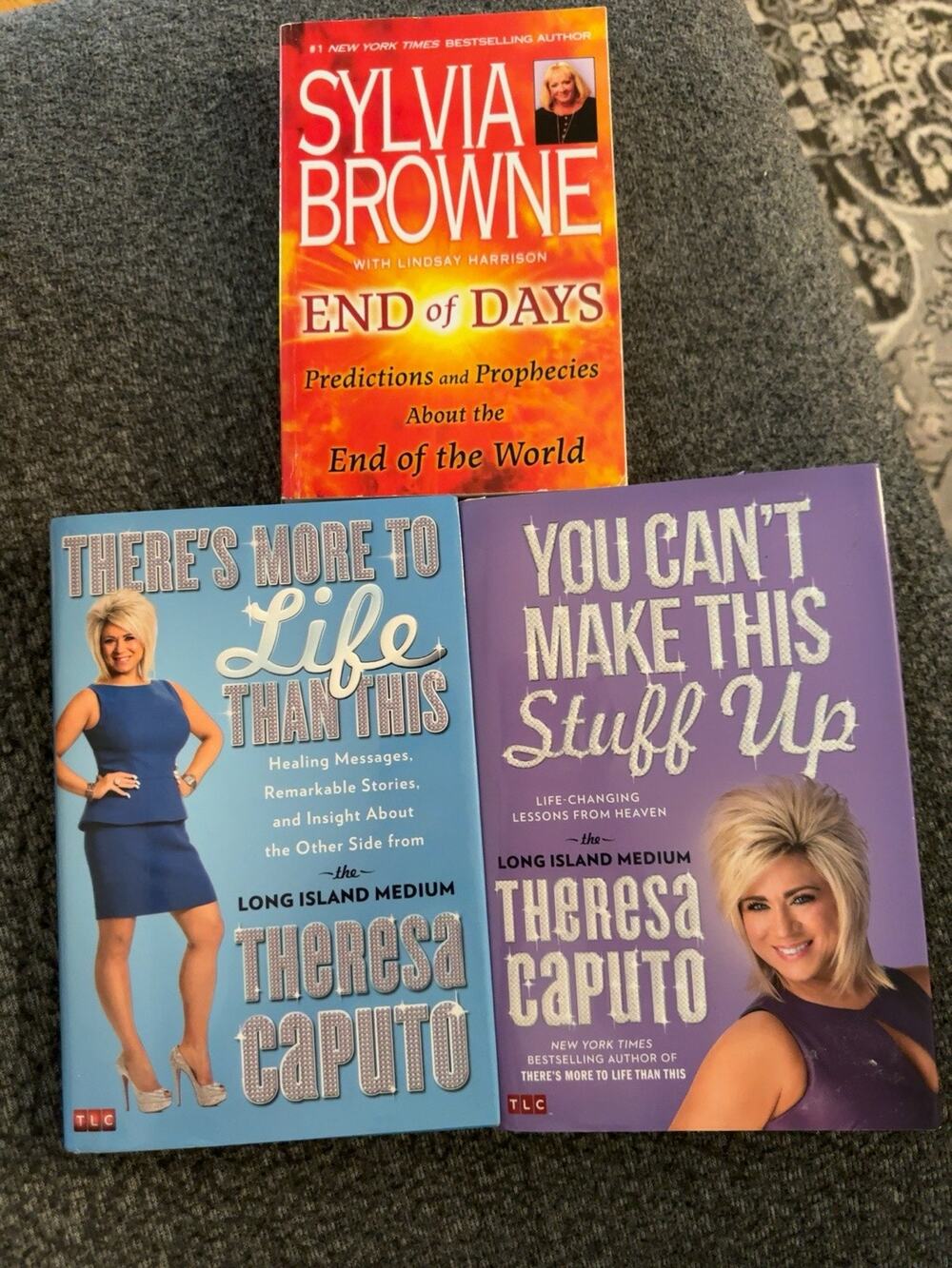 Theresa Caputo Sylvia Browne Spiritual Books Lot Medium Psychic 3 Book Set